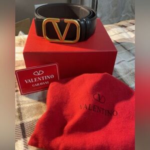 Valentino Black Leather Card Holder